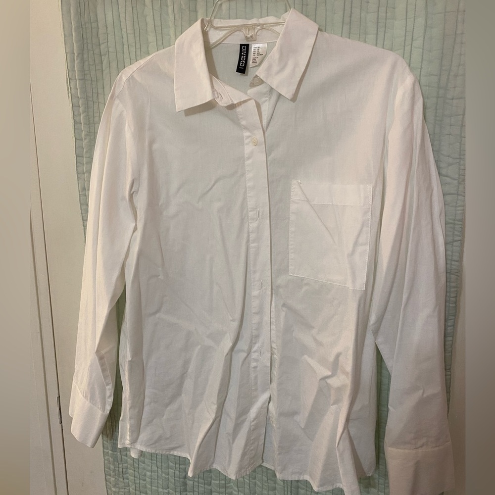 Forever 21 White Button Down Shirt